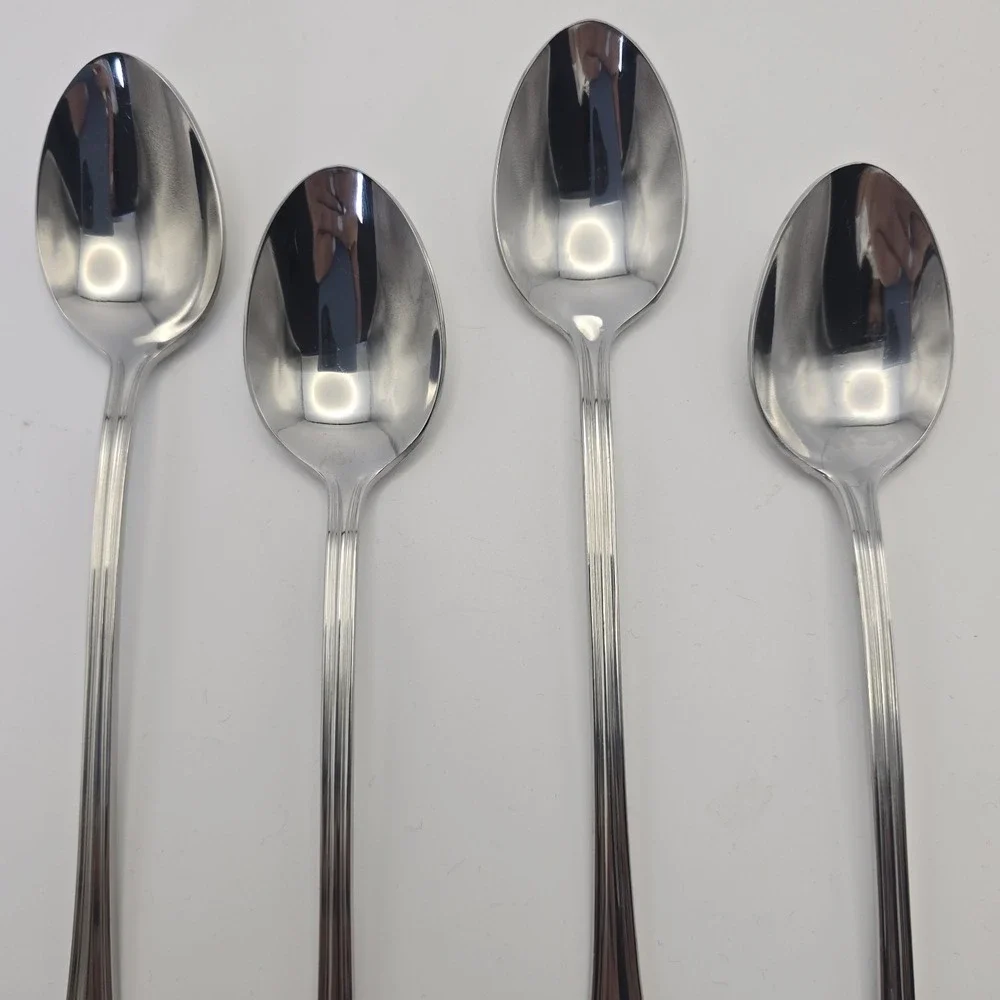 Reed & Barton Clovelly Iced Tea‎ Spoons Set of 4 Stainless Flatware 8